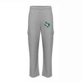 University of North Texas Luxe Fleece Cargo Sweatpant with Diving Eagle State Logo (US, Alpha, Medium, Regular, Regular, Athletic Grey)