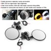 2pcs 7/8in Handlebar Rearview Mirrors with LED Turn Signal Amber