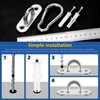 Glarks 24pcs M8 Stainless Steel Pad Eye Plate Hook and