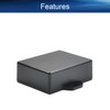 Heyiarbeit 5Pcs 2.44"x 1.97"x0.87" ABS Black Dustproof Electronic Junction Box