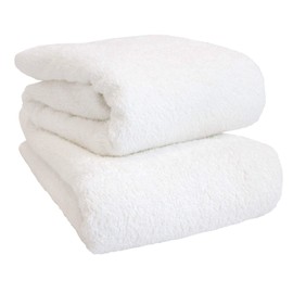 Hiorie Bath Towel, Hotel Style Towel, Classy, Set of 2, Off-White, Fluffy, Finest Super Long Cotton, Instant Absorption, Thick, Senshu Specialty Towel Certified