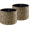GOSO Drum Leopard Lamp Shades for Table Lamps Set of
