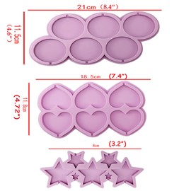 ELANE 3 Pcs Lollipop Molds Silicone Candy Molds with 100 Pcs Lollipop Stick,Silicone Chocolate Molds