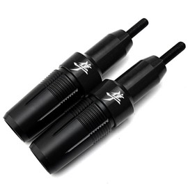 ZYAKOMO Motorcycle Exhaust Slider Compatible with HAYABUSA GSX1300R GSX-R 1300 GSX 1300R 1999-2022 2023 2024 Falling Protection Crash Pad Sliders (Black, 2PCS)