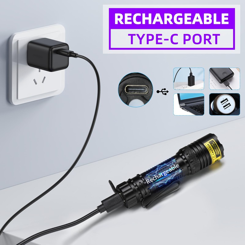 DARKBEAM UV Flashlight 395nm Black Light, Mini but Powerful Blacklight
