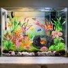 QUOZUO Broken Barrel Fish Tank Decor, 16pcs Fish Tank Accessories