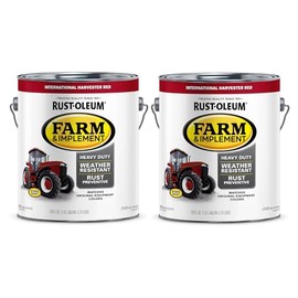 Rust-Oleum 280167-2PK Farm & Implement Enamel Paint, Gallon, International Harvester Red, 2 Pack