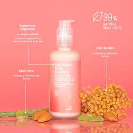 Mild Facial Cleanser 99.9% Natural Rose Quartz Facial Cleanser (200 ml)
