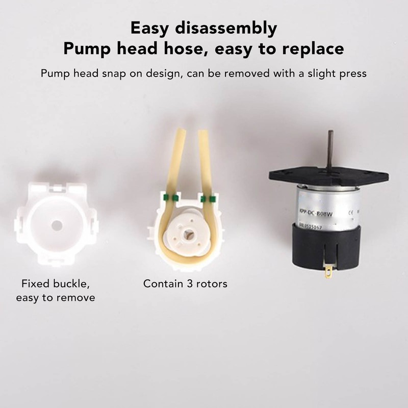 Peristaltic Pump Mini DC Brushed Motor Small Electric Self Priming