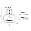 Master Lock 4681EURTBLK Pack of 2 Key Travel Padlocks TSA