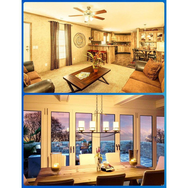 JandCase Ceiling Fan Light Bulbs, 6W E12 LED Bulbs 60Watt