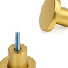 PACIOCEAN 10 Pack Round Dresser Knobs Gold Cabinet Knobs(1.18" Diameter),Solid