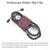 Mtzmy PU Leather Stethoscope Holder with Clip for All Models: