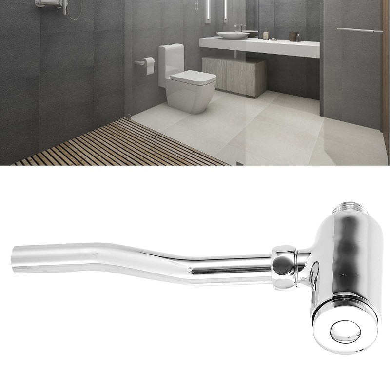 Hand Pressing Urinal Flush Valve Brass Delay Self Closing Bathroom