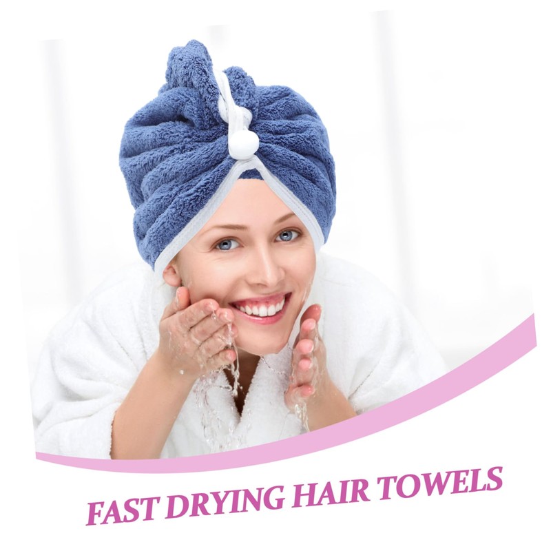 OATIPHO 2pcs Microfiber Hair Drying Towels Quick-Dry Absorbent Towel Wraps