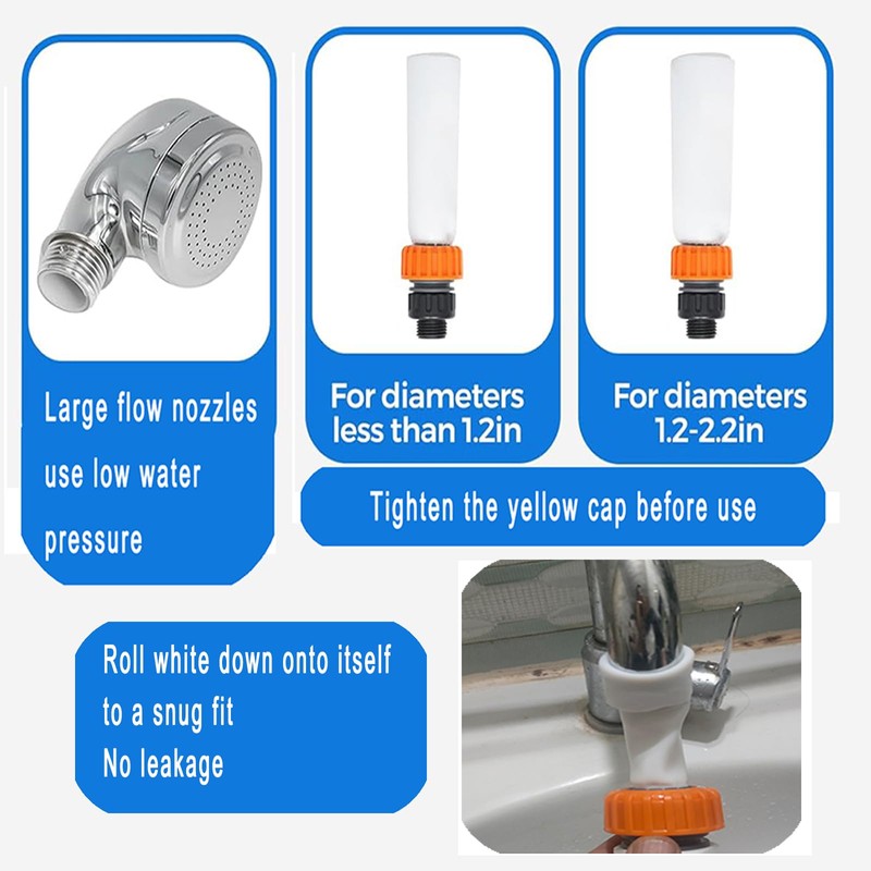 Sink Hose Attachment Hose:Portable Sink Hose Faucet Spraye Dog Shower,Stainless