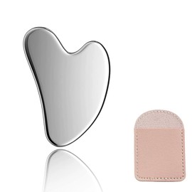 XianXiKaiTech Facial Massage Tool - Stainless Steel Gua Sha for Face and Body, Heart Shape Guasha Tool Face Massager, Skin Care Gift for Puffiness Reducing and Jawline Sculpting