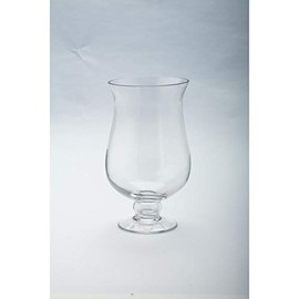 CC Home Furnishings 8” Pedestal Hurricane Handblown Glass Votive Candle Holder
