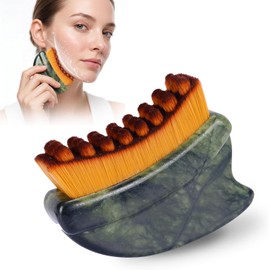Gua Sha Facial Tool, Compact Lightweight Accessory for Travel and Daily Use - Lymphatic Brush Dual Head Lymphatic