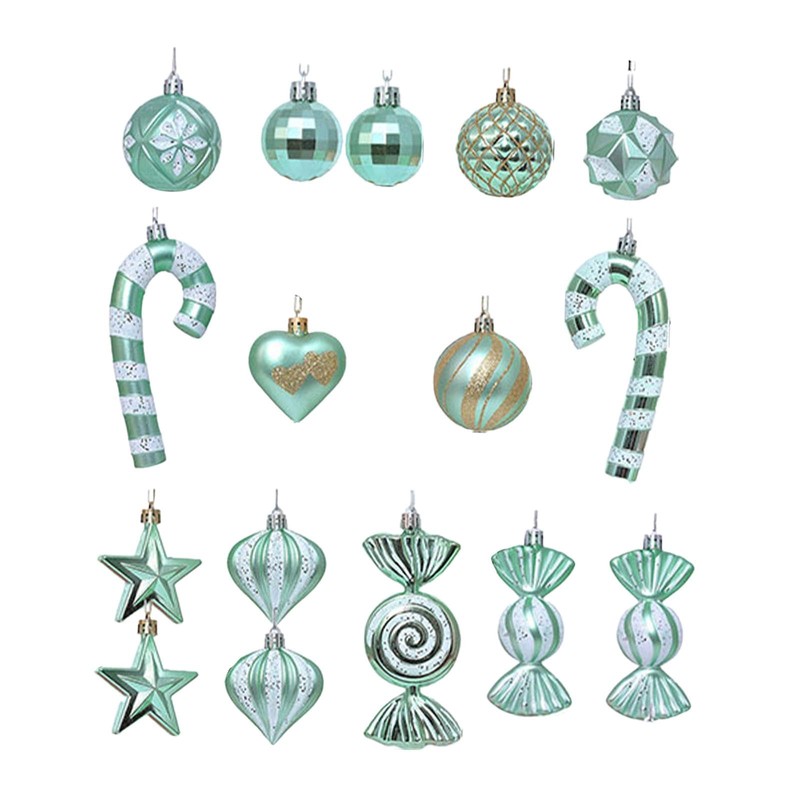 Amagogo Winter Wonderland Festive Tree Decor Collection, Light Green, as