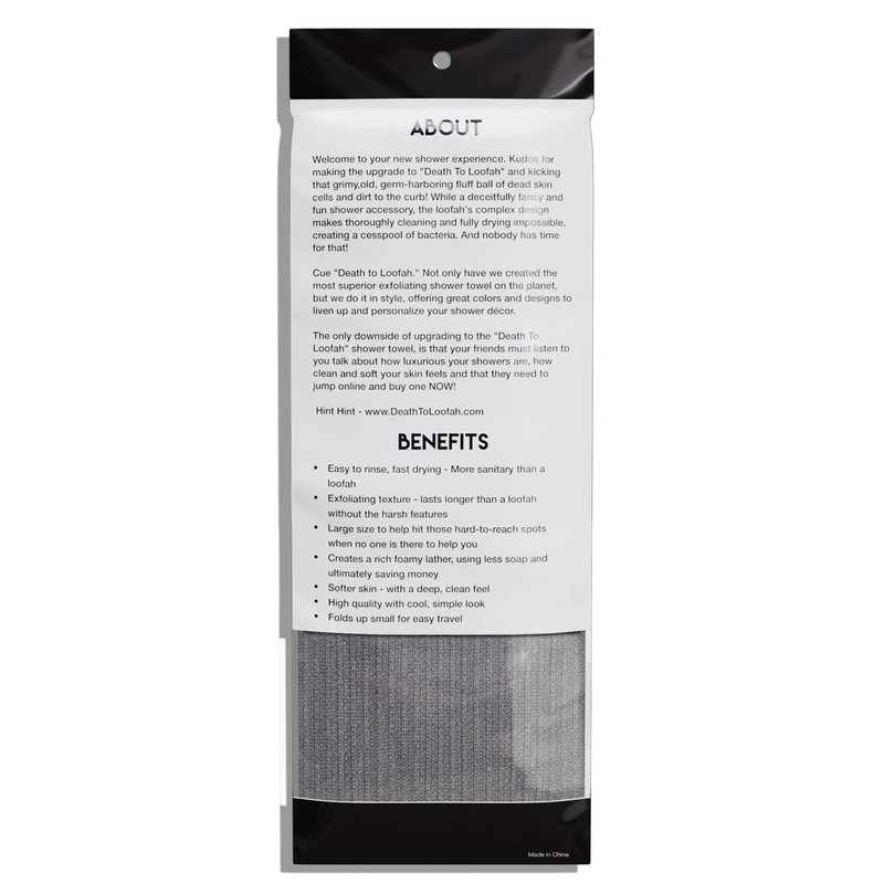 Death To Loofah: Exfoliating Shower Towel - Japanese Style Body