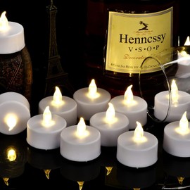 Battery Operated Tea Light Candles:200 Pack Flameless LED Realistic Flickering Candles 100+ Hours Electric Fake Candle in Warm White Ideal for Party, Wedding, Birthday, Gifts and Home Decoration