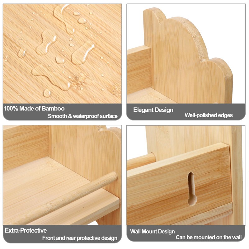 3 Tier Bamboo Spice Rack, Spice Rack Organizer, Seasoning Jars