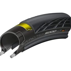 Continental C1024325 Grand Prix 5000 TL 700 X 25 Black-BW + Black Chili, 700X25