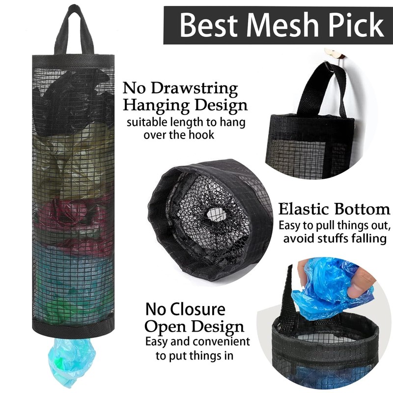 ZPLASK 2 Pcs Plastic Bag Holder, Carrier Bag Storage with