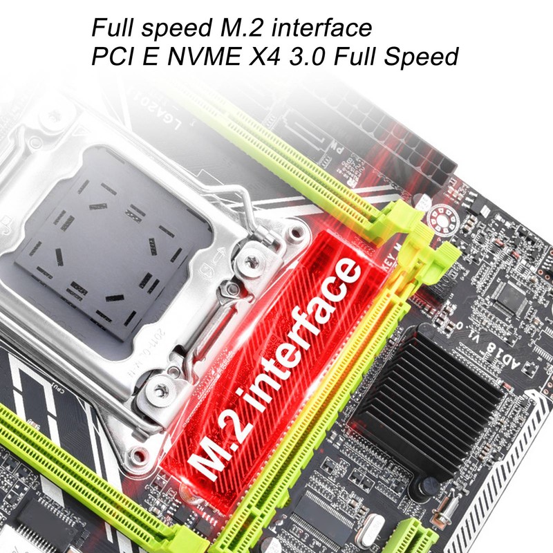 X79D 2.0 Computer Motherboard LGA2011 M.2 NVM Micro ATX Gaming
