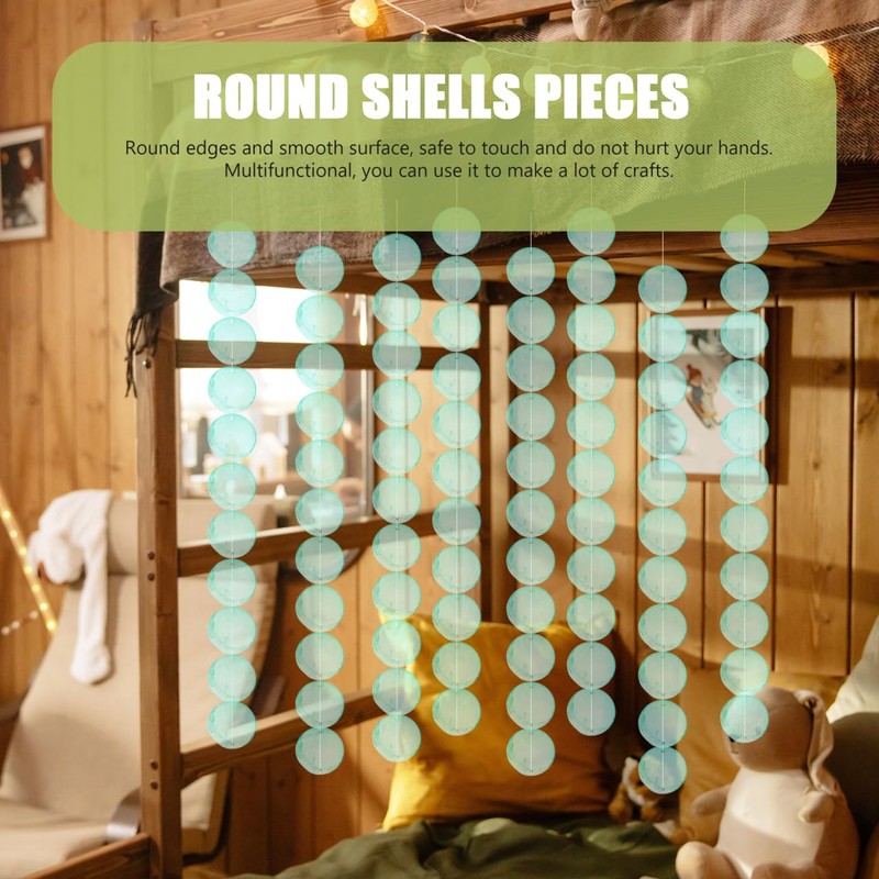 Cabilock Pack of 100 Decorative Shell Pieces DIY Shell Discs