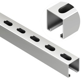 Galvanized Steel Strut Channel, 1-5/8", Strut Trolley Track 4.76FT, 12 Gauge U Channel for Electric Conduits,Ceiling Grilles,Lifting,Cable Trays,Steel Strut Channel,2 Pack