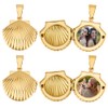 Beebeecraft 1 Box 4Pcs Photo Frame Charms 18K Gold Plated