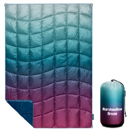 Marshmallow Dream Camping Blanket,Mini Puffy Blanket Down Alternative Blanket Lightweight Windproof Water Resistant for Outdoors,Hiking, Backpacking,Beach,Car,Picnic,Stadium
