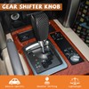 VKGUG Black Leather Carbon Fiber Pattern Gear Shift Knob Shifter