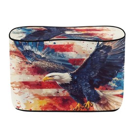 Oramclsy American Flag Camper Propane Tank Covers,Eagle Print Double 20/30/40 lb RV Propane Tank Cover for Travel Trailer Polyester Waterproof Cover