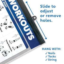 Palace Learning Plastic Poster Frame Hanger Clip Kit - Black, 18" x 24" & 18" x 27" - Vertical Layout Posters Only (2 Pack)