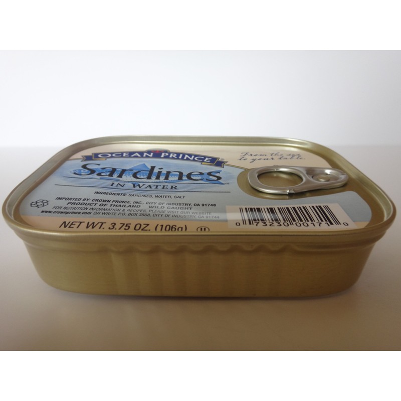 Ocean Prince Sardines - in Water 3.75 oz Can (Pack