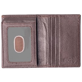 Juzar Tapal Collection RFID Leather L-Fold Wallet for Men Card Case ID Holder Bifold Trifold Snake Texture (J700LF, Dark Brown)