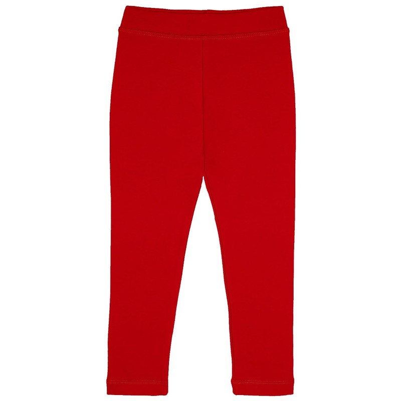 Lilax Girls' Basic Solid Full Length Cotton Soft Leggings (7,