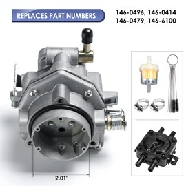 146-0496 Carburetor for ONAN NOS B48G B48M P216G P218G P220G with Fuel Pump Oil Filter Kit 146-0414 146-0479 Carb