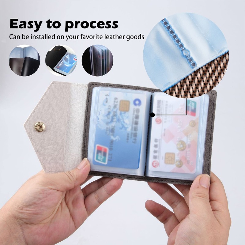 Plastic Wallet Insert Credit Card Holder Transparent (6 page 12
