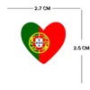 Set of 4 x Portugal Flag Heart Iron on Transfer
