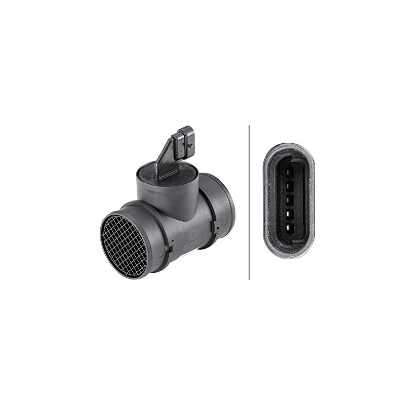 HELLA 8ET 358 095-341 Air Mass Sensor - Pipe-neck -