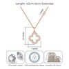 Philip Jones Rose Gold Plated Clover Necklace Created with Zircondia®