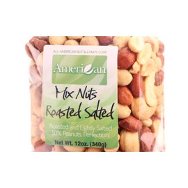 12oz Gourmet Style Bag of Roasted Salted Mixed Nuts with 50% Peanuts [3/4 lb.]