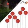 CZC AUTO Red Reflective Driveway Markers 37.5-inch Double Sided Metal