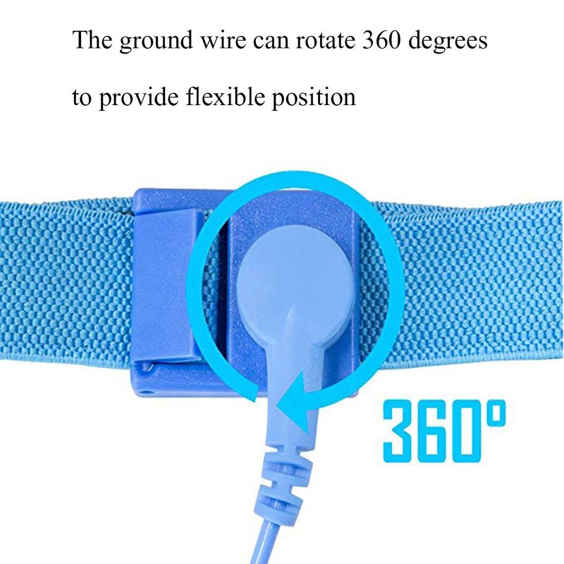 Antistatic Wrist Strap，Adjustable ESD Static Band - 6 Pack for
