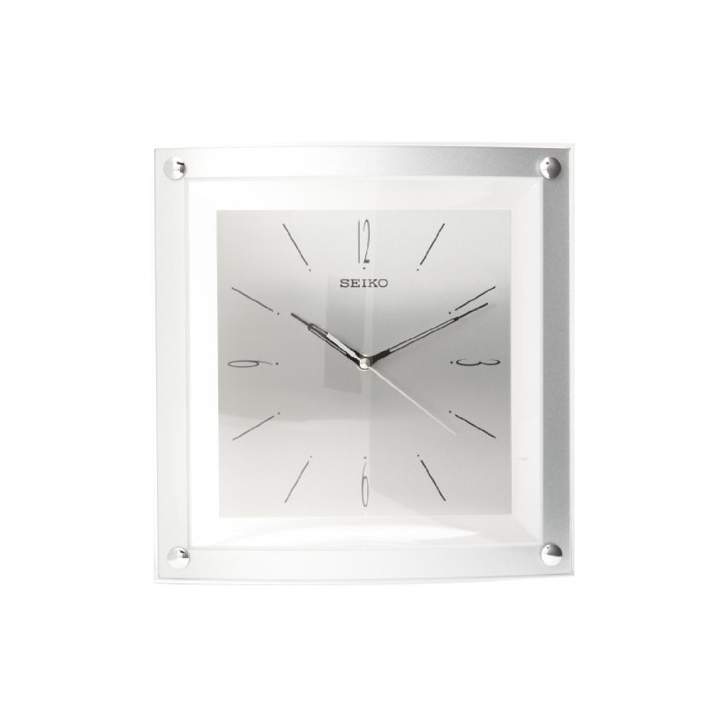 Seiko Wall Clock Quiet Sweep Second Hand Clock Silver-Tone Metallic