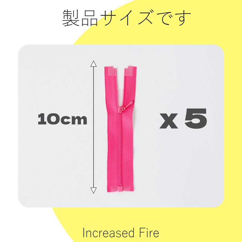 Small Doll Clothes Zippers 5 Pieces 3.9 inches (10 cm)